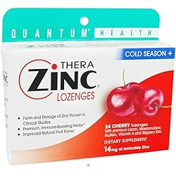 Quantum Health TheraZinc Cold Season, Cherry 24 Lozenges