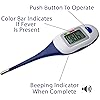Apex Large Face LCD Fast Read Digital Thermometer for Adults and Children - Instant Read Thermometer for Fever Detection with Quick 10 Second Read Time