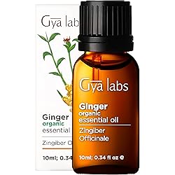 Gya Labs Organic Ginger Essential Oil 10ml - Warm, Earthy & Spicy Scent