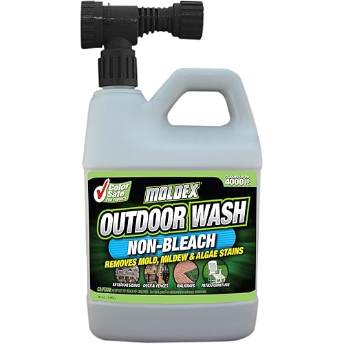 Moldex Mold, Mildew & Algae Stain Remover Non-Bleach Outdoor Wash, 56 oz