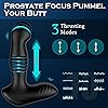 Thrusting Anal Vibrator - SEXY SLAVE Asher, Remote Prostate Massager with 10 Vibration & 3 Thrusting Modes, Female Vibrator for G-spot Pleasure, Waterproof Adult Sex Toys for Men, Women