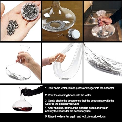 Cleaning Beads Bottle Cleaning Beads Stainless Steel Cleaning Balls for Home Kitchen Small Objects Household Supplies Kitchen Tools Utensils Gadgets 500Pcs 3mm