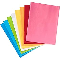 Hallmark Bulk Tissue Paper for Gift Wrapping Classic Rainbow, 8 Colors 120 Sheets for Easter, Mothers Day, Birthdays, Gift Wrap, Crafts, DIY Paper Flowers, Tassel Garland and More