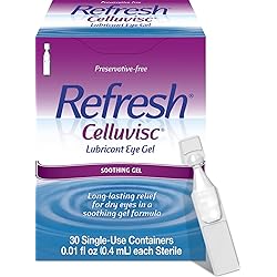 Refresh Celluvisc Lubricant Eye Gel Drops, Single-Use Containers, 30 Count Pack of 1