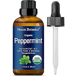 Organic Peppermint Essential Oil 30 ml - Natural, Pure Peppermint Oil for Diffuser - Menthol Oil for Hair Care - Mint Oil for Skin Care - Pure Essential Oils Peppermint - Nexon Botanics