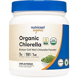 Nutricost Organic Chlorella Powder 16oz 1LB - 3g Per Serving