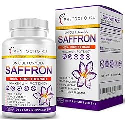 Pure Saffron Extract Natural Appetite Suppressant Supplement for Appetite Control and Healthy Weight Management-Best Hunger Craving Suppressant Saffron Capsules for Weight Loss for Women and Men