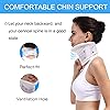 TANDCF Cervical Neck Brace Collar with Chin Support for Stiff Relief Cervical Collar Correct Neck Support Pain Bone Care HealthSize M