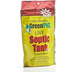 GREEN PIG 52 Live Tank Treatment Aids in The Breakdown of Septic Waste to Prevent Backups with Easy Dissolvable Flush, Consumer Strength