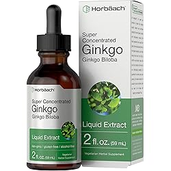 Ginkgo Biloba Leaf Liquid Extract 2 oz | Alcohol-Free | Vegetarian, Non-GMO, Gluten Free | by Horbaach