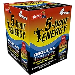 5-hour ENERGY Shot, Regular Strength, Berry, 1.93 oz, 4 Pack