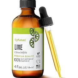 UpNature Lime Essential Oil - 100% Natural & Pure , Undiluted, Premium Quality Aromatherapy Oil- Lime Oil for Skin Care, Hair Care, Massage, Uplift Mood & Improve Focus, 4oz