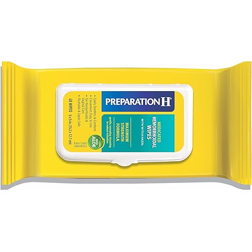 Preparation H Totables Hemorrhoid Wipes with Witch Hazel for Skin Irritation Relief - 48 Count