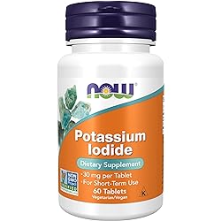 NOW Supplements, Potassium Iodide 30 mg, Non-GMO Project Verified, Dietary Supplement, 60 Tablets