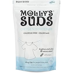 Molly's Suds Natural Oxygen Whitener | Natural Bleach Alternative, Plant-Derived Ingredients | Whitens Brights and Brightens Colors | Eucalyptus Scent - 81.6 oz