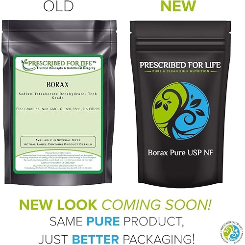 Prescribed for Life Borax Powder | Pure USP-NF Grade All Natural Sodium Borate Powder | Household Laundry Booster, Slime Activator & Multipurpose Cleaning Powder, 4 oz 113 g