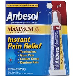 Anbesol Max Gel Size .33z Anbesol Mouth Pain Relief Gel .33oz