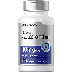 Astaxanthin 10mg | 60 Softgels | Non-GMO, Gluten Free Supplement | by Horbaach