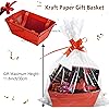 Aoibrloy 5 Pack Red Basket for Gifts Empty, Sturdy Empty Gift Basket With Handles, Bags and Bows for Valentine's Day, Wedding, Birthday Party Halloween and Gift Wrapping Red