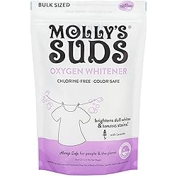 Molly's Suds Natural Oxygen Whitener | Natural Bleach Alternative, Plant-Derived Ingredients | Whitens Brights and Brightens Colors | Pure Lavender Essential Oil - 81.6 oz