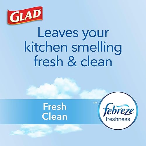 Glad Protection Series Force Flex Drawstring Fresh Clean Odor Shield 13 Gallon 1110ct