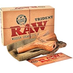 Raw Trident Wooden Cigarette Holder Limited Edition Brown