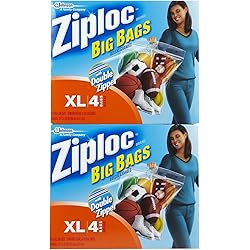 Ziploc Big Bags, XL, 4 Count Pack of 2