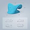 Neck Stretcher for Neck Pain Relief, Neck and Shoulder Relaxer Cervical Neck Traction Device Pillow for TMJ Pain Relief and Muscle Relax, Cervical Spine Alignment Chiropractic Pillow Blue
