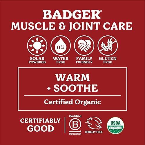 Badger - Sore Muscle Rub, Cayenne Pepper and Ginger, Organic Sore Muscle Rub, Warming Balm, Muscle Relief Balm, Warming Muscle Rub, Sore Muscle Balm, 2 oz