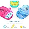 ZIKEE Weekly Pill Organizer 2 Times a Day, AM PM Pill Box with 7 Detachable Pill Case to Hold Medicine, Medication, Vitamins and Fish Oils