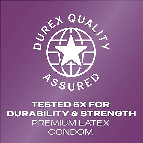 Durex Pleasure Pack Assorted Condoms, Exciting Mix of Sensation and Stimulation, Natural Rubber Latex Condoms for Men, Regular Fit, FSA & HSA Eligible, 42 Count Packaging may Vary