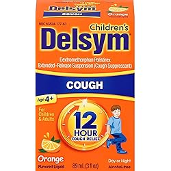 Delsym Children's 12 Hour Cough Relief Liquid Orange - 3 oz, Pack of 3