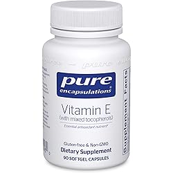 Pure Encapsulations Vitamin E with Mixed Tocopherols | Antioxidant Supplement to Support Cellular Respiration and Cardiovascular Health | 90 Softgel Capsules
