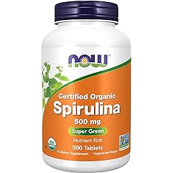 Now Foods Organic Spirulina Tablets, 500