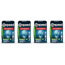 Compeed Advanced Blister Care Hydrocolloid Bandage Cushions 9 Count Sports Mixed 4 Packs, Heel Blister Patches, Blister on Foot, Blister Prevention & Treatment Help, Hydrocolloid Waterproof Bandages