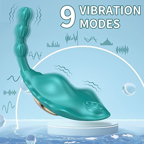Wearable Clitoral Vibrator Sex Toys for Women, APP Control Invisible Quiet Butterfly Panty Vibrator Sex Stimulator with Magnetic Clip, 9 Powerful Vibrations, Clitoris Anal Stimulation Adult Sex Toys