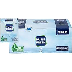 PureFresh Wet Wipes Flushable Individually Wrapped for Travel 40 Singles