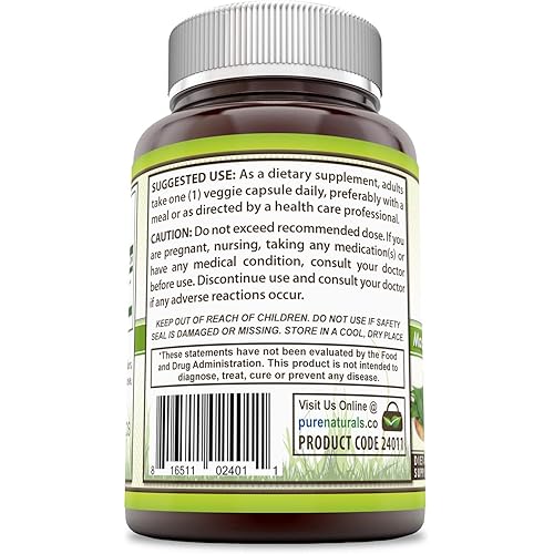 Pure Naturals Neem 500 Mg, 120 Veggie Capsules, Supports Digestive Functions, Promotes Detoxification of Blood, Supports Skin Health