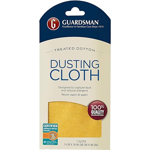 Guardsman Wood Furniture Dusting Cloths - 1 Pre-Treated Cloth - Captures 2X The Dust of a Regular Cloth, Specially Treated, No Sprays or Odors - 462100, Pack of 6