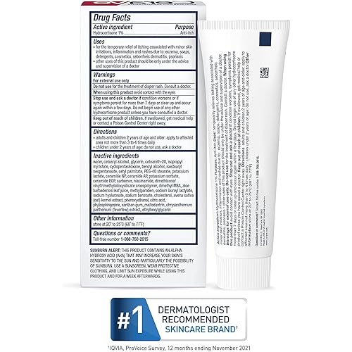CeraVe Hydrocortisone Anti-Itch Cream - 1 oz, Pack of 3