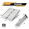 ORFORD Non-Skid Folding Wheelchair Ramp 3ft, 800 lbs Weight Capacity, Utility Mobility Access Threshold Ramp, Portable Aluminum Foldable Wheelchair Ramp, for Home Steps Stairs Doorways Scooter