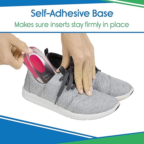 ViveSole Silicone Gel Heel Cups 6 Pack - Shock Absorbing Shoe Inserts for Plantar Fasciitis, Sore Heel, Achilles, Bone Spurs, Pain Relief - Foot Comfort Support Protectors for Women, Men - Massaging