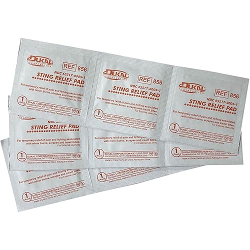 Rescue Essentials Sting Relief Wipes 10 pack