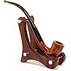 KAFpipeWorkshop Tobacco Pipe Stand for Long stem Churchwarden Smoking Pipes Handmade from ASH Tree Wood Pipe Rack Holder Showcase Display for one Pipe