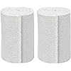 GT USA Organic Cotton Soft Woven White 3" Wide, 2 Pack | Cotton Elastic Bandage Wrap | Latex Free | Hook & Loop Fastener at One End | Hypoallergenic Compression Roll for Sprains & Injuries