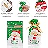 DERAYEE Drawstring Christmas Gift Bags, Assorted Size Xmas Plastic Treat Candy Bags Party Favor Bags for Kids Small Medium Holiday gift Bags 34 Pack