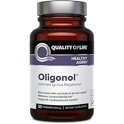 Quality of Life - Premium Anti Aging Supplement- Promotes Cardiovascular Health, Circulation & Youth - Oligonol - Includes Antioxidants- Lychee Fruit Extract - 30 Vegicaps