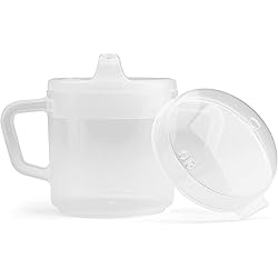 Small Two-Handle 8oz Adaptive Sippy Cup Mug for Elderly, Disabled, and Therapeutic Use - PSC53 Dishwasher Safe, Latex and BPA Free