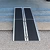 Titan Ramps 7 FT Multi Fold Breifcase Aluminum Wheelchair Ramp, Rated 600 LB, Anti-Slip Threshold Wheelchair and Scooter Carrying Loading Ramp