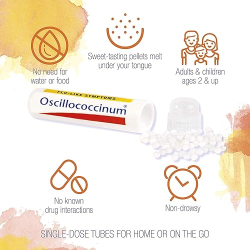 Boiron Oscillococcinum 72 Doses Homeopathic Medicine for Flu-Like Symptoms 2 Packs of 36